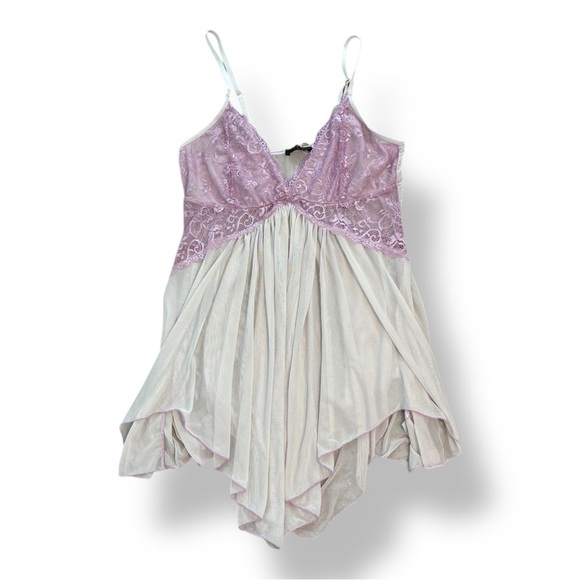Lavender Lace Babydoll Chemise - Picture 2 of 10